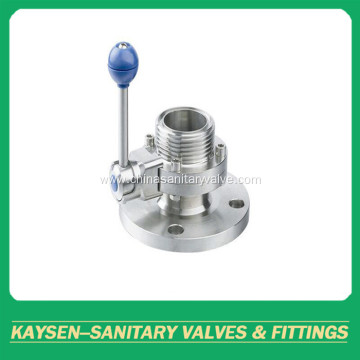 Hygienic Flanged and Threaded Butterfly Valve DIN